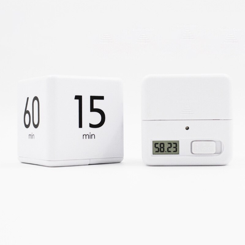 Clock Timer Alarm Cube Digital Minutes Time Management White Timer Time Management Tool