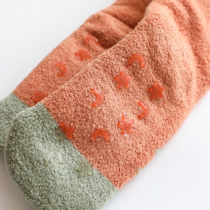 Kids Anti Slip Cashmere Christmas Socks Toddler Child Boys Girl Baby Winter Thick Warm Cartoon Animal Parent-child Thermal Sock