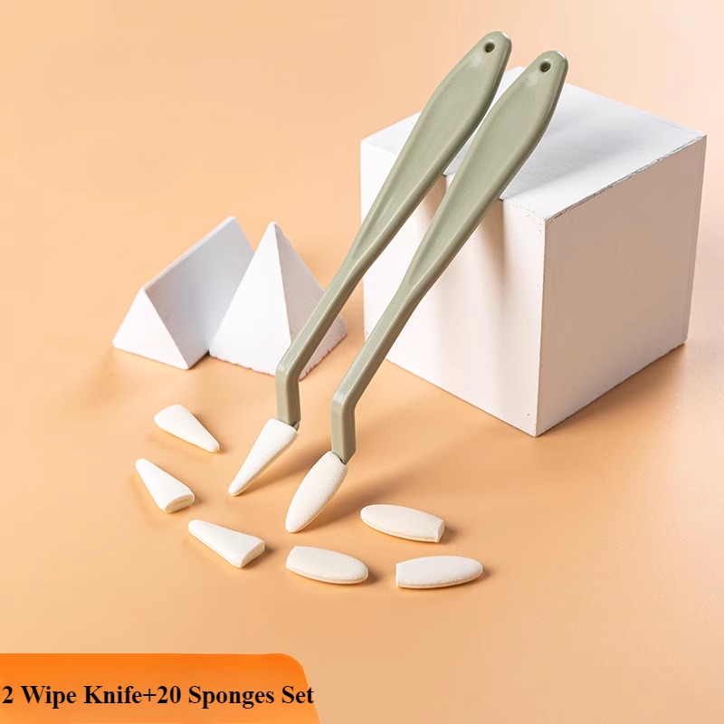2 couteaux à essuyer pour croquis artistiques + 20 pièces, brosse lavable, éponge, Correction des détails d'artiste, gomme, stylo, croquis, outils de nettoyage, dessin