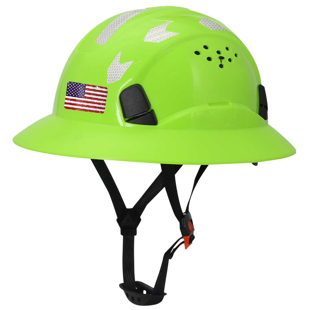 CE Full Brim Safety Helmet with Reflective Sticker Construction Hard Hat Protective Working ANSI Rescue Cap for Engineer: WHITE