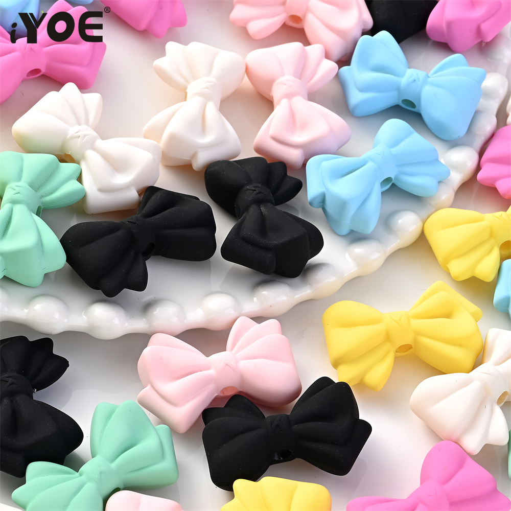 5 uds. Cuentas de nudo de lazo de gran tamaño, cuentas de joyería con lazo acrílico Multicolor para hacer joyas, pendientes, collar, colgante de cadena para teléfono