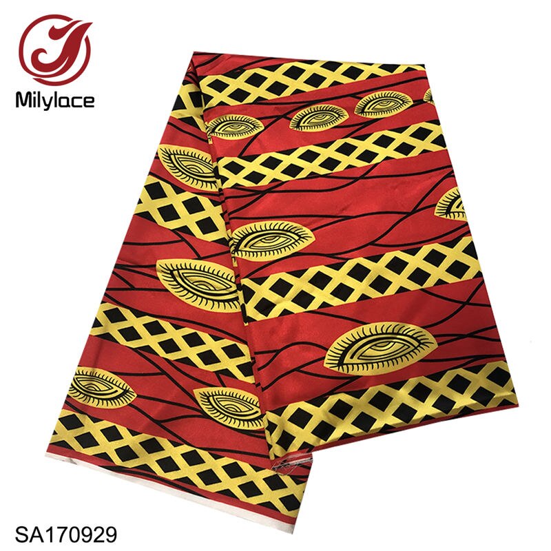 African Printing Satin Fabric Pink Leopard Digital Printing Satin Fabric 5 yards Polyester for Clothes SA170915: SA170929