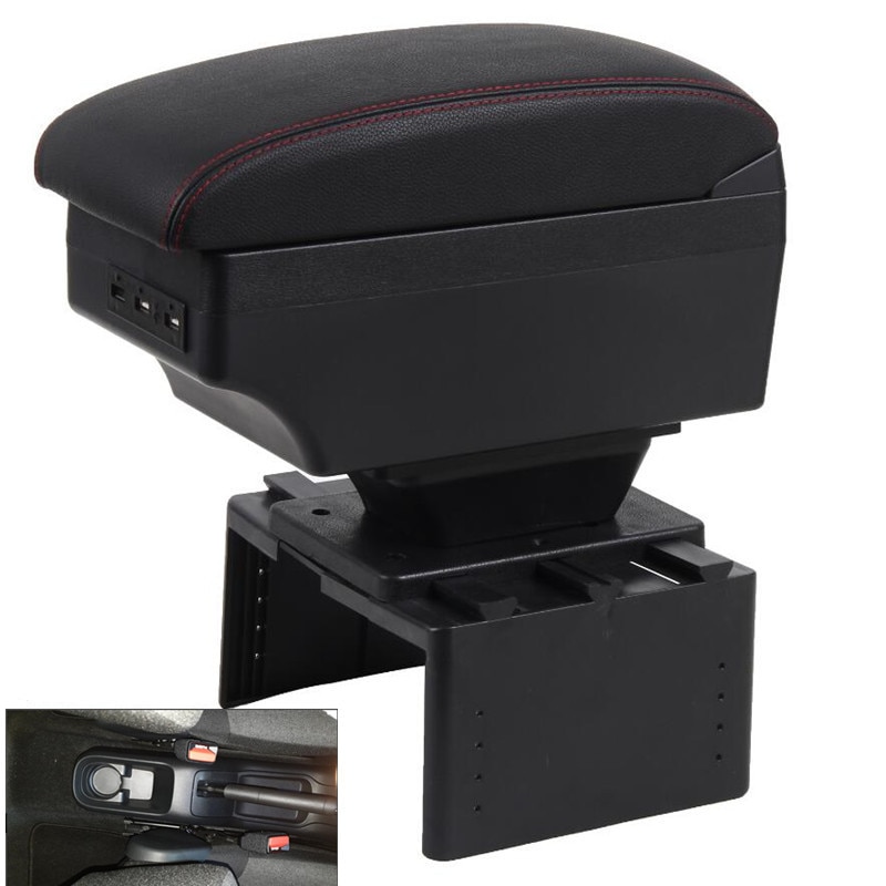 For citroen C3 armrest box central Store content box decoration products accessories With USB interface