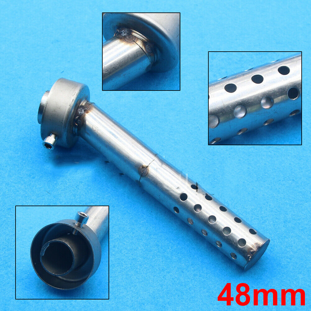Motorcycle 48mm Angled Exhaust Muffler Insert Baffle Can Bend DB Killer Silencer Car Accessories Interior Parts Car Products: Default Title