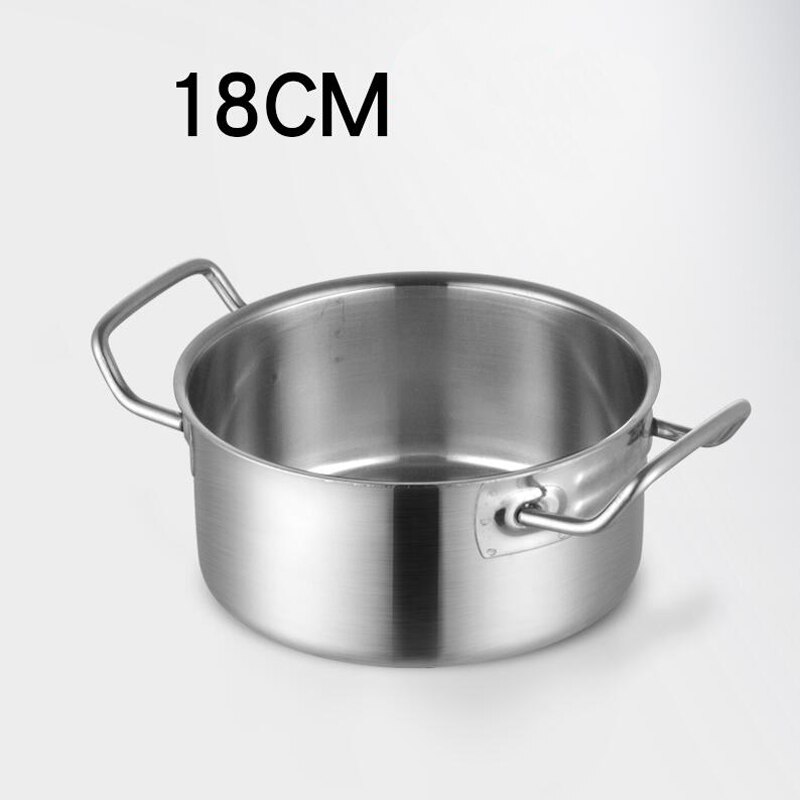 16/18cm Pot Soup Stock Pots Stainless Steel Cookware Induction Little Sheep Pot Ruled Compatible: 18 cm B