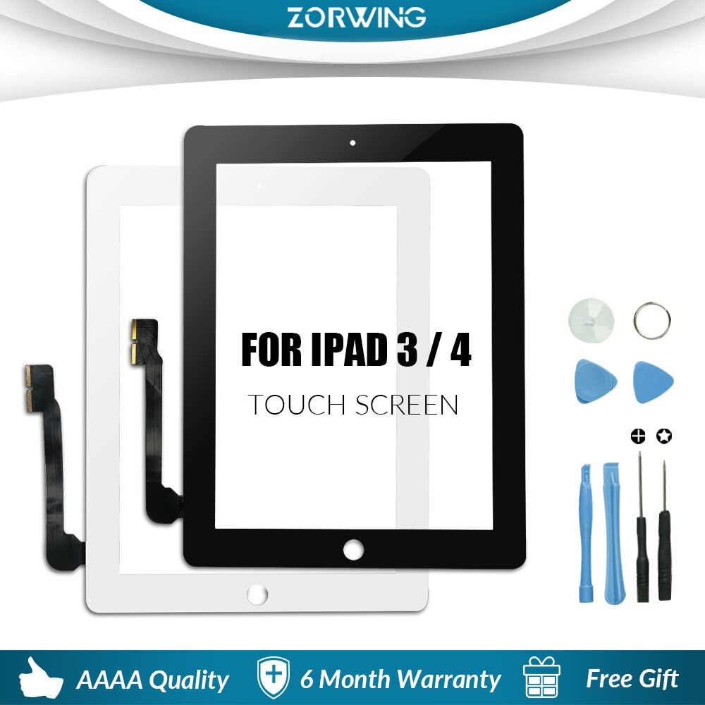Touch Screen Voor Ipad 3 A1416 A1430 A1403 Voor Ipad 4 A1458 A1459 A1460 Lcd Outer Digitizer Sensor Glas panel Vervanging