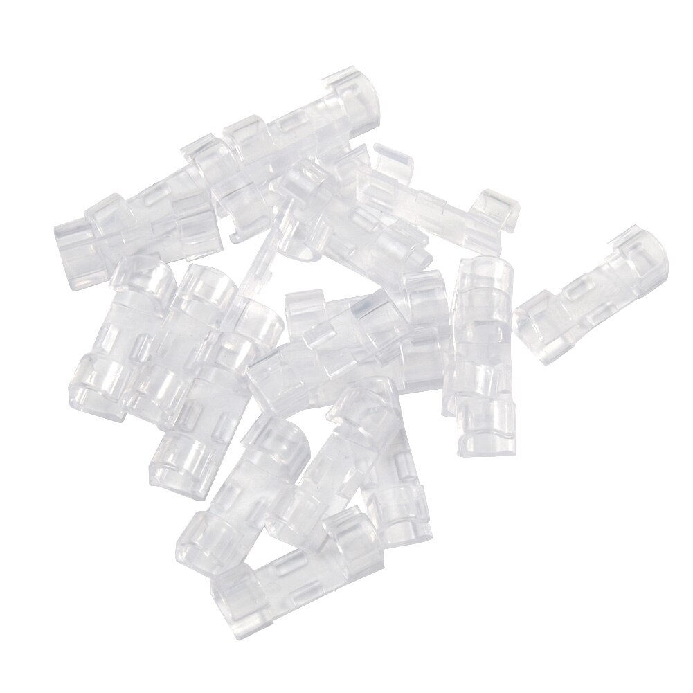 40pcs Management Set Self-adhesive Wire Holder Plastic Cable Clip Home Space Saving Organiser Multi-Purpose Round Clamp