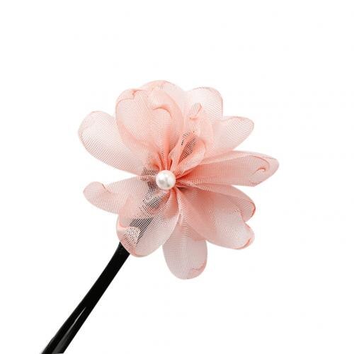 Woman Flower Donuts Twist Headband Magic Hair Bun Maker DIY Hairstyle Tool Pearl French Bud Dish Hair Accessories Sweet Hairband: Korean Pink