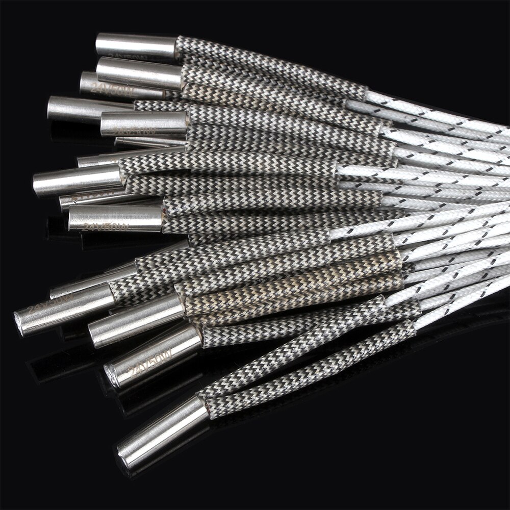 XCR 12V/24V 50W 70W wkład grzewczy części drukarki 3D Hotend rura grzewcza 6*20mm wysoka temperatura dla E3D V6 wulkan Heaterblock