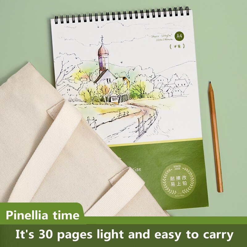 Rotulador de plomo de colores para bocetos, libro de pintura para estudiantes principiantes, arte especial A4 8K, papel de dibujo, hoja suelta portátil