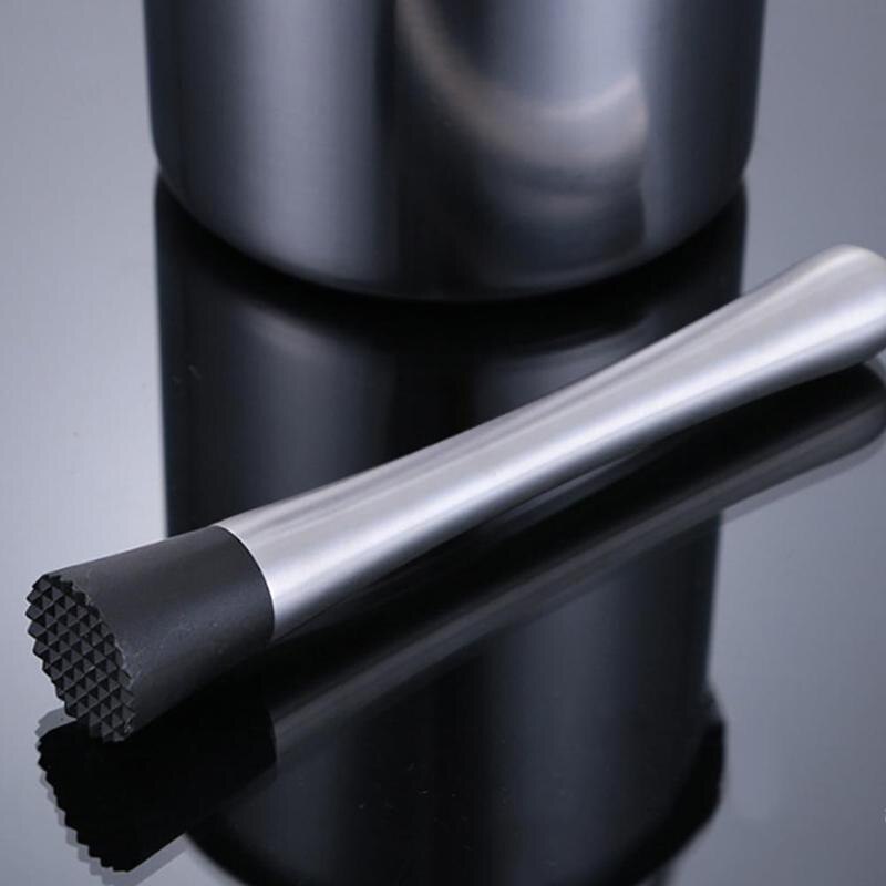 Stainless Steel Wine Mixing Stick Cocktail Mixer Stirrer with Crushing Hammer DIY Fruit Drink Cocktail Tool Crushed Ice Shaker