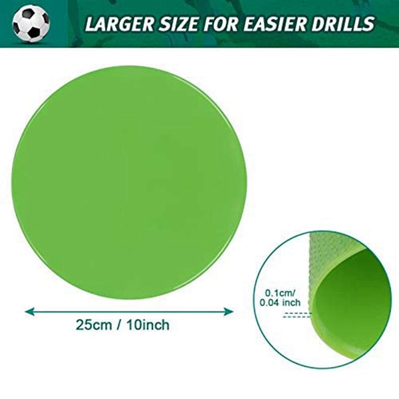 -12 Pcs 10-Inch Agility Marking Pad Football Marking Plate Flat Marking Plate for Sports Speed and Agility Training