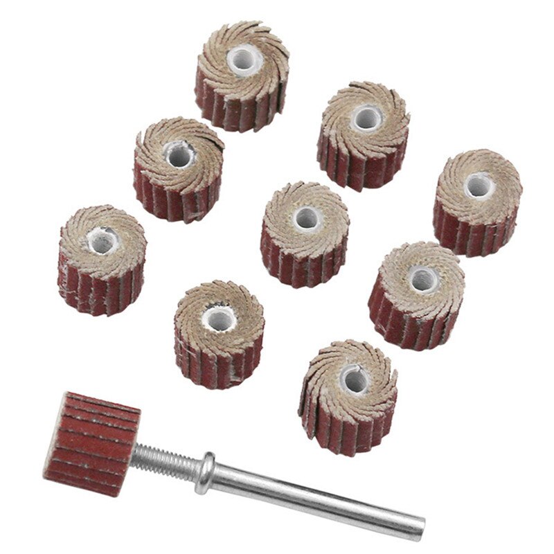 10PC For Dremel Accessories Sandpaper Sanding Flap Polishing Wheels Sanding Disc Shutter Polishing Wheel For Rotary Tool