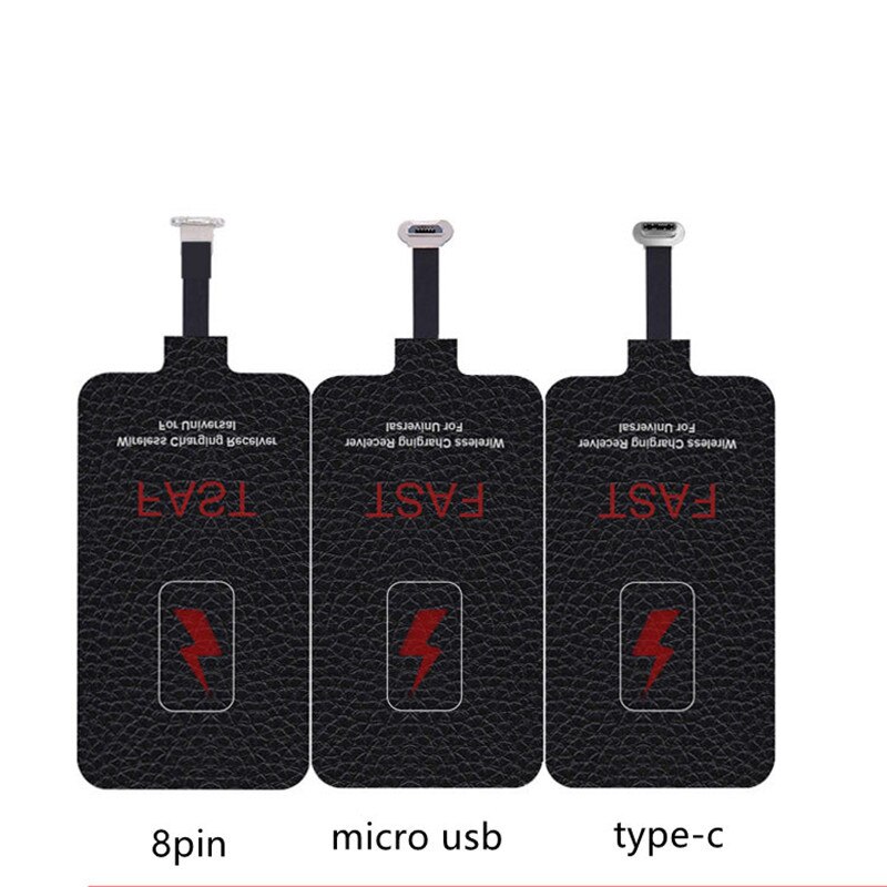 5v/2a 10w qi hurtig trådløs oplader modtager til iphone 7,6,5,  samsung huawei xiaomi type-c micro usb qi c basisstik
