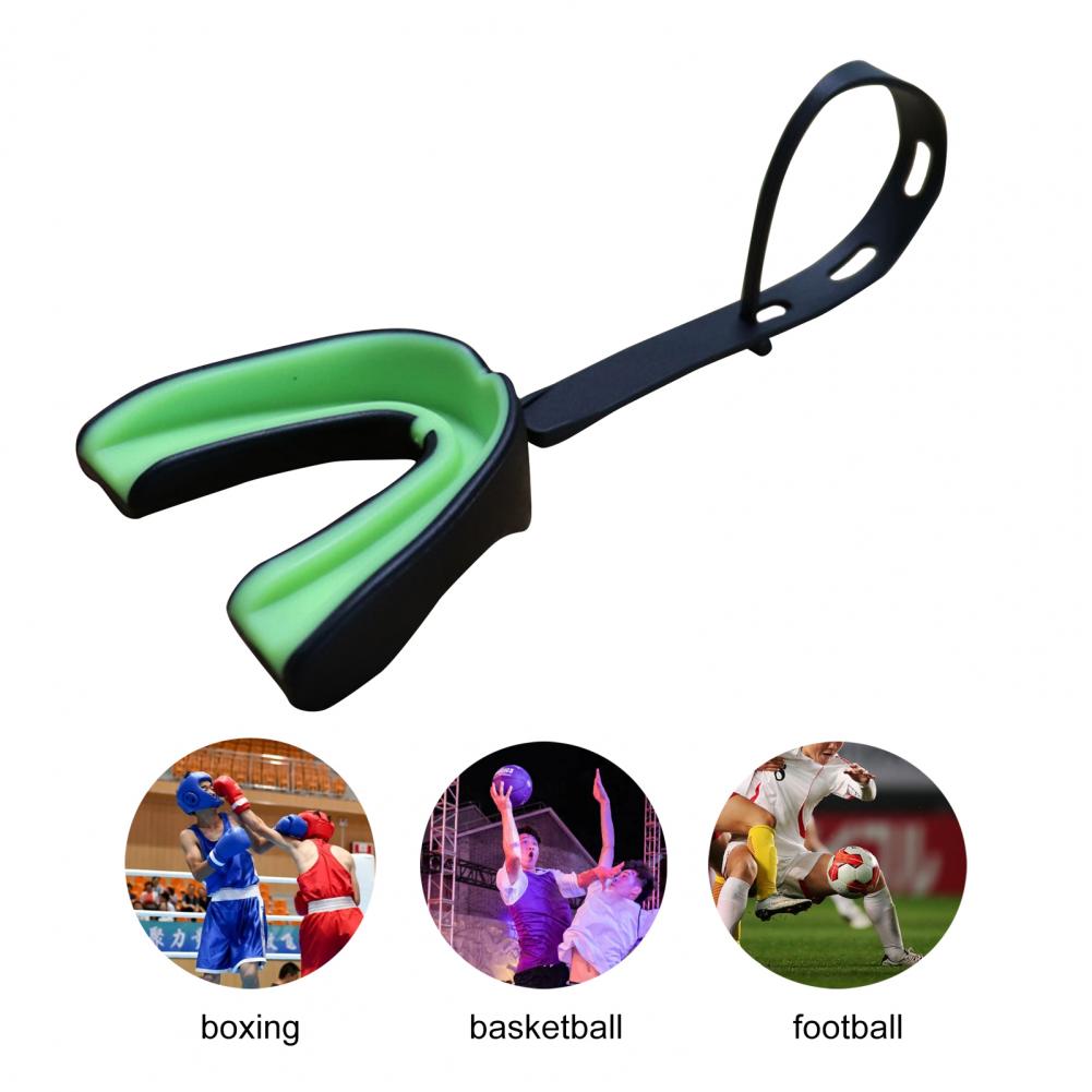 Guantoni da boxe respirazione libera boxe paramenti tutore senza odore protezione dei denti bretelle Sparring protezione della bocca per il calcio