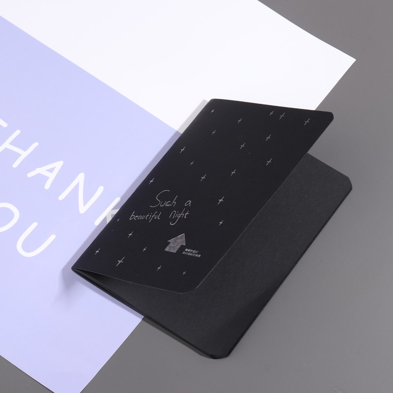 30 Sheets 56K Notepad Diary Notebook Drawing Painting Graffiti Blank Black Paper Notebook 60 Pages Sketchbook