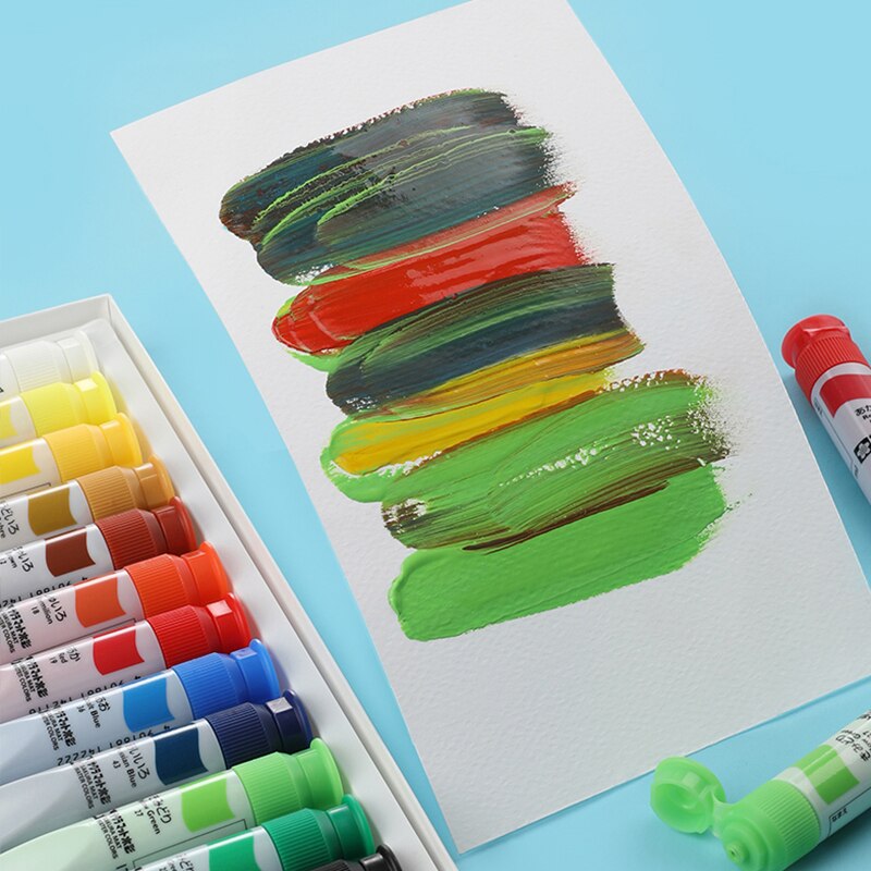 Peinture à l'aquarelle translucide SAKURA du japon, Tube de 12/18/24 couleurs, ensemble de peinture à l'aquarelle peinte à la main pour étudiants, fournitures scolaires