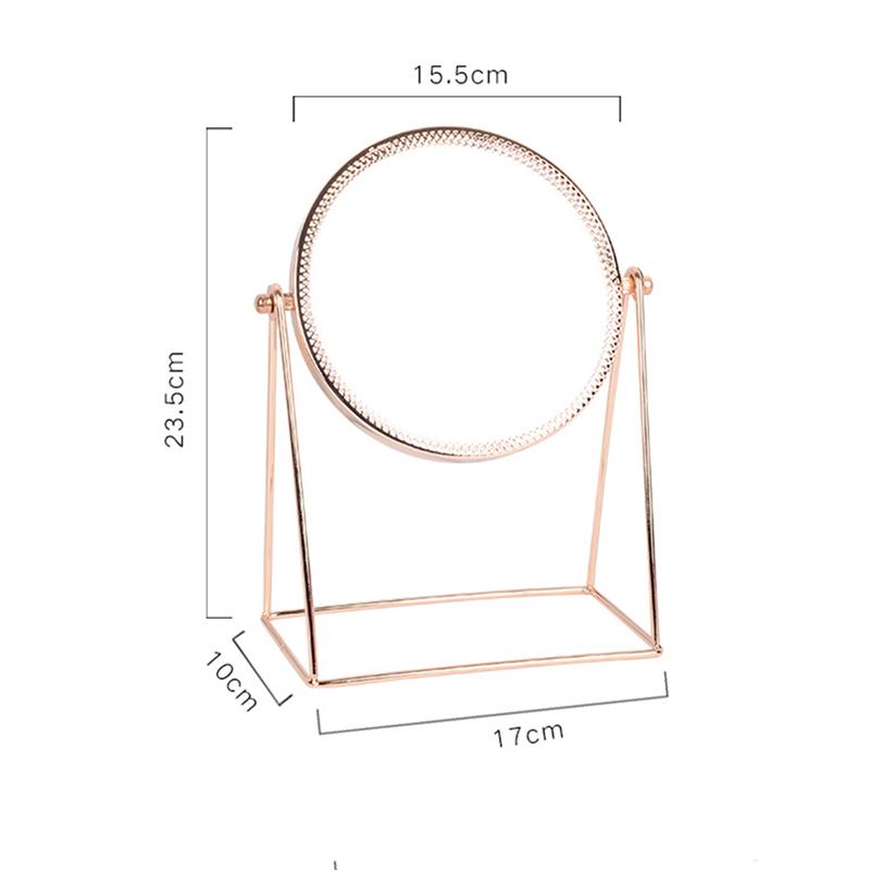 1PC Make-Up Spiegel Ronde Minimalistische Ijzeren Frame Decoratieve Draaibare Spiegel Spiegel Voor Aanrecht