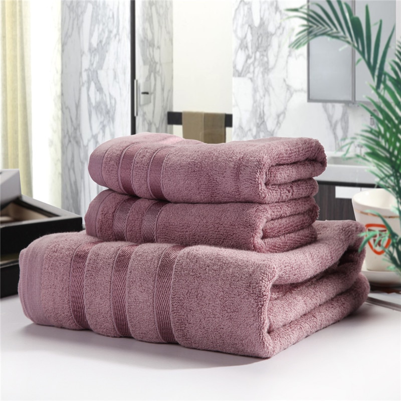 100% Bamboo bath beach towel sets for adults 3pcs/set face towels bathroom 34cm*74cm*2pcs bath towel 70cm*140cm*1pc