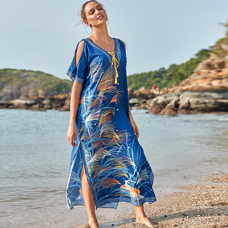 Bikini cover-up kwastje strand tuniek zomer pareo strand cover-up badpak strand tuniek jurk strandkleding  q904