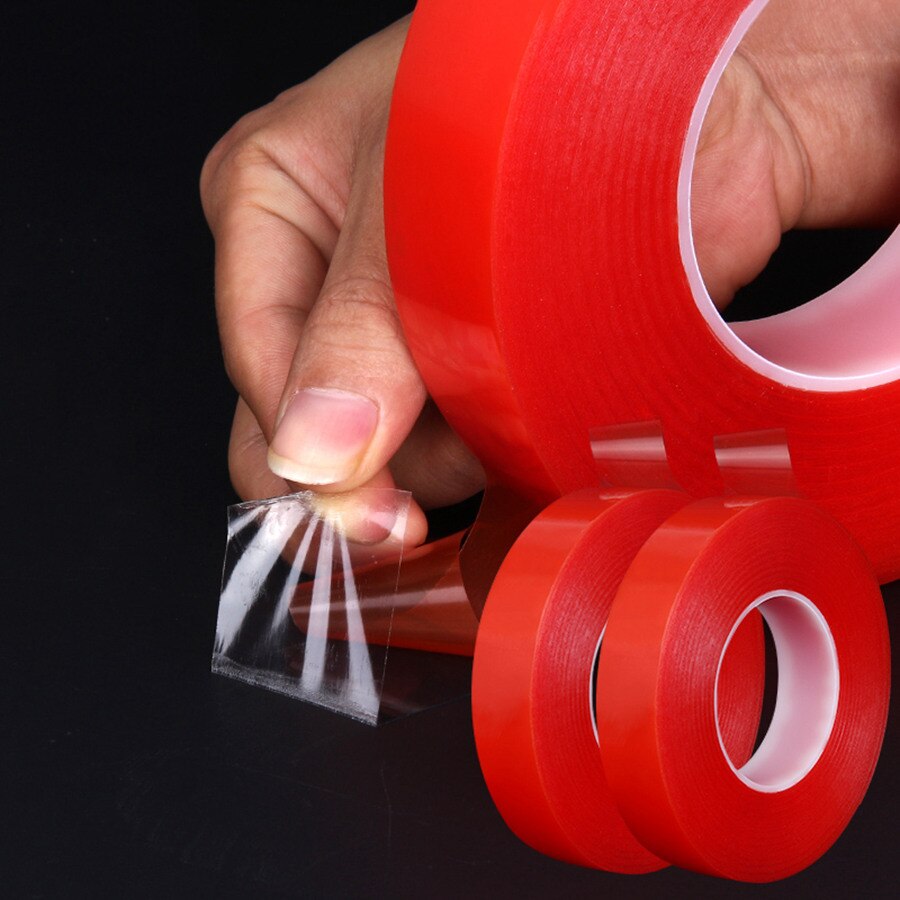 Sterke Pet Telefoon Reparatie Tape Dubbelzijdige Tape Geen Spoor Voor Mobiele Telefoon Tablet Lcd Touch Screen Rood Film Clear sticker