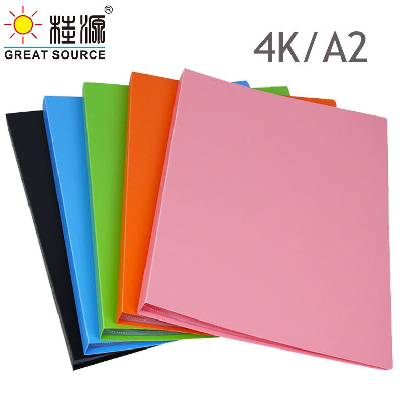 A2 Drawing Presentation Book 30 Transparent Pockets 4K Display Book Fancy Candy Color 575*475mm(22.64"*18.70") (1PC)