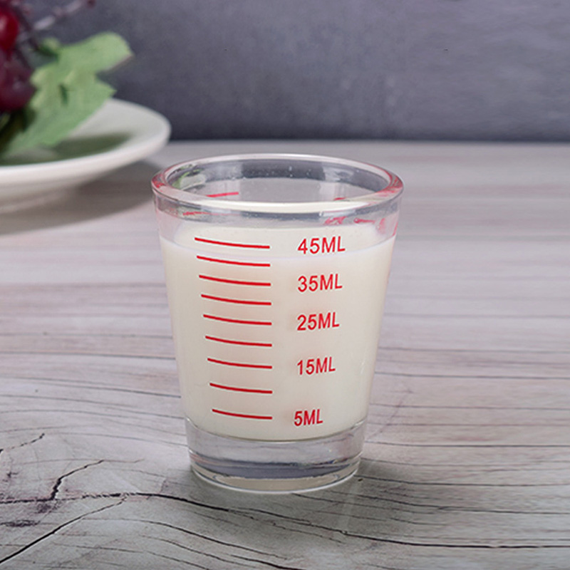 30/60 ML di Vetro di Misura Tazza di Caffè caffè espresso Tazza una volta Tazza di Vetro di Colpo di Vetro Liquido con Bilancia Misura Utensile Da Cucina Forniture