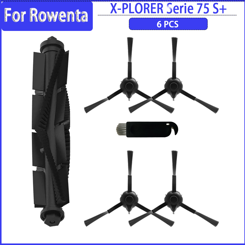 Belangrijkste Zijborstel Filter HEPA Mop Doek Voor Rowenta X-PLORER 75S + RR8567WH RR8587WH Robot Stofzuiger Onderdelen accessoires: Chocolade