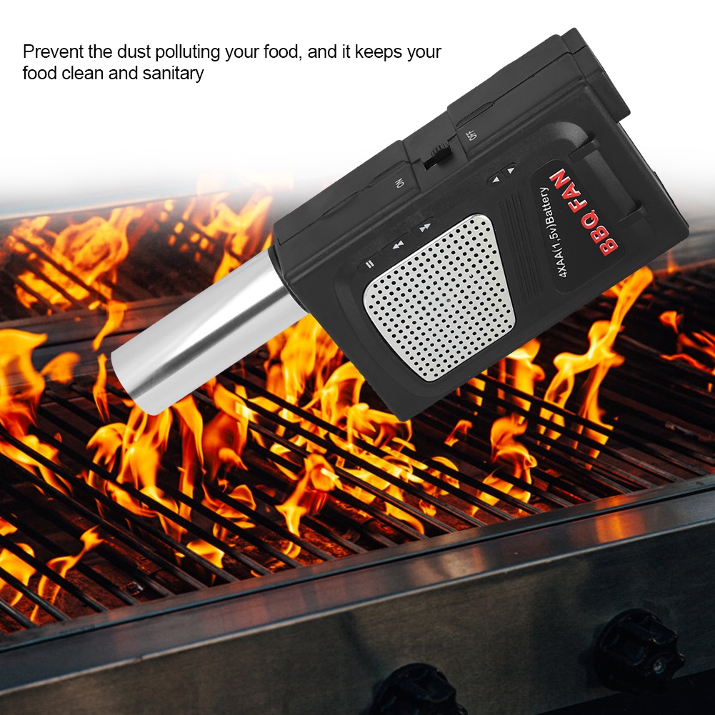 Outdoor Camping BBQ Luchtblazer Picknick Barbecue Koken Fan Hand Crank Air Blower