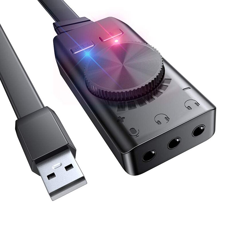 Karta dźwiękowa interfejs audio USB zewnętrzny mikrofon audio 3.5mm karta dźwiękowa robić laptopa PS4 zestaw słuchawkowy karta dźwiękowa USB