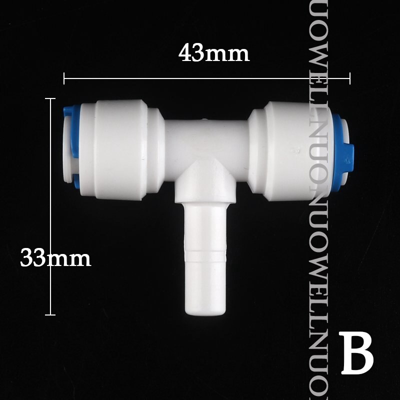 20Pcs 1/4 "Pe Pijp Connector Waterzuiveraar Omgekeerde Osmose Water Pijp Pom Socket Gewrichten H Tuin irrigatie Buis Adapter: B