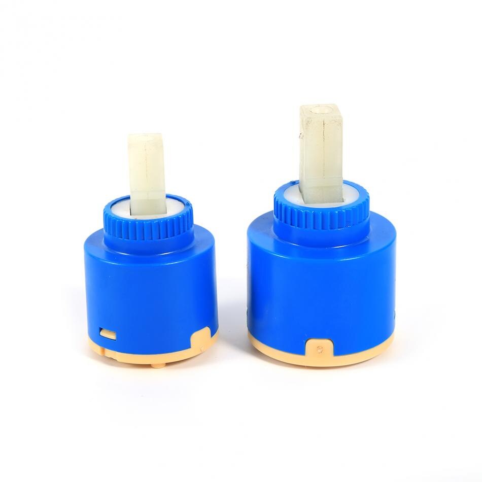 35mm/40mm Practical Ceramic Cartridge Water Mixer Tap Inner Control Faucet Valve PP Plastic - Blue