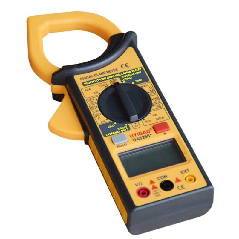 50mm Digital Clamp Meter Multimeter Large Range Measurement Mini ACA AC DC Current Clamp Meter with Data Hold Function