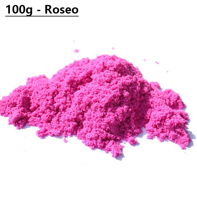 100g/Set Sand Glue for Slime Clay Novelty Beach Toys Sand Model Clay Dynamic Moving Magic Sand Toys for Children Christmas: 100g-Roseo Sand