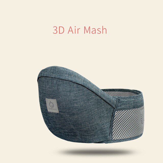 Bæresele rygsæk ergonomisk 360 bæresele hoftesæde komfortabel luft mesh foran bagpå hoftesæde spædbarn kænguruer taske: 2