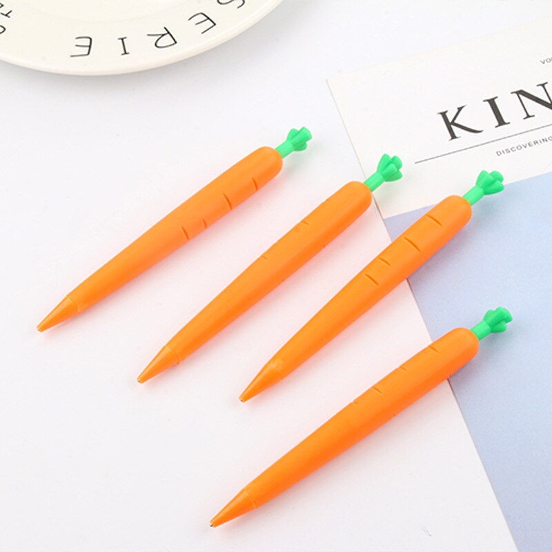 Crayon mécanique carotte pour écrire, stylo à dessin automatique mignon, fournitures scolaires et de bureau, papeterie