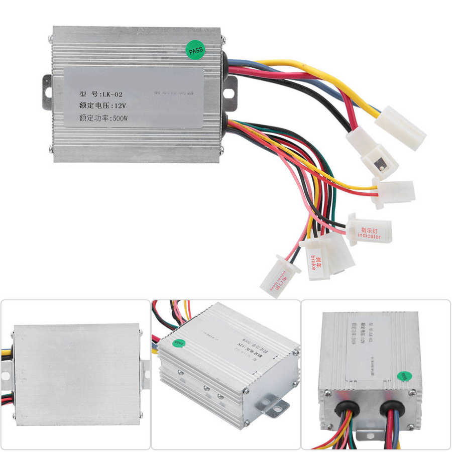 12V 500W Electric Brush Motor Controller DC Motor Speed Regulator for Electric Vehicle Scooter