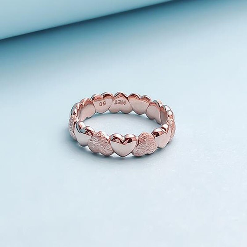 Originele 925 Кольцо Zilver Pan Ring Creatieve Frosted Rose Gold Pan Ring Voor Vrouwen Wedding Party Mode-sieraden