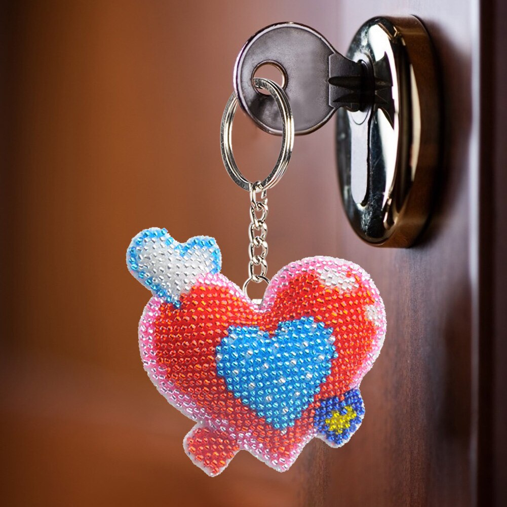 Llavero con pintura de diamante 5D, colgante bordado de diamante de imitación especial, Kits de artesanía DIY, accesorios de llavero de punto de cruz