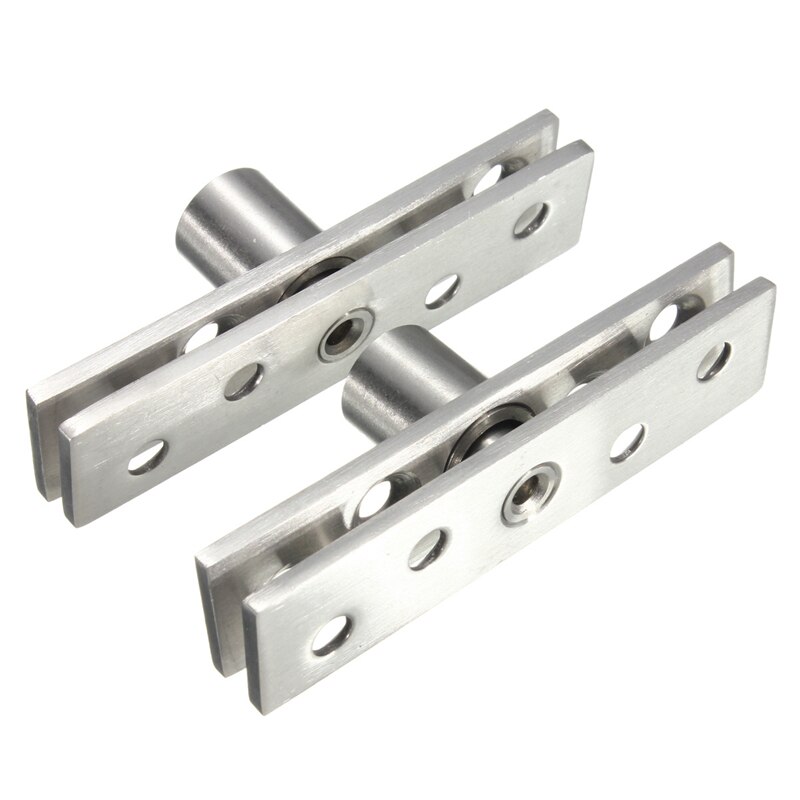 2PCS Stainless Steel 360 Degree Rotary Door Hinge Pivot Hing for Wooden Door 74mm Length