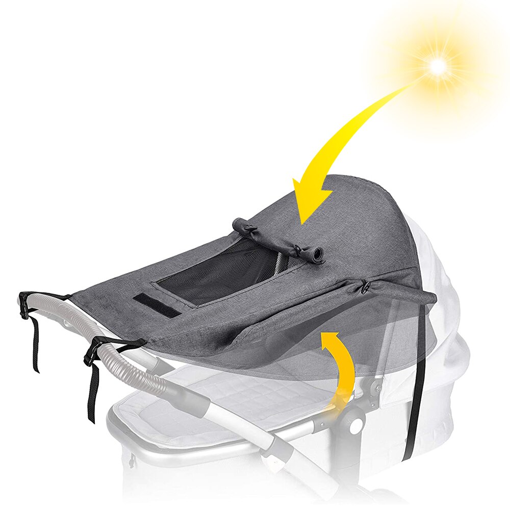 Nät vagn barnvagn myggnät buggy spjälsäng barnvagn säker mesh heltäckande spädbarn barnvagn markis solskyddsmedel tyg väska överdrag: Default Title