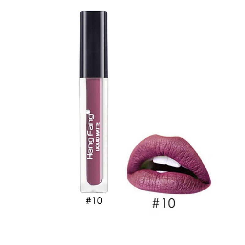 de herramientas de maquillaje mate pintalabios Azul Rojo labial de larga duración colorido: 10