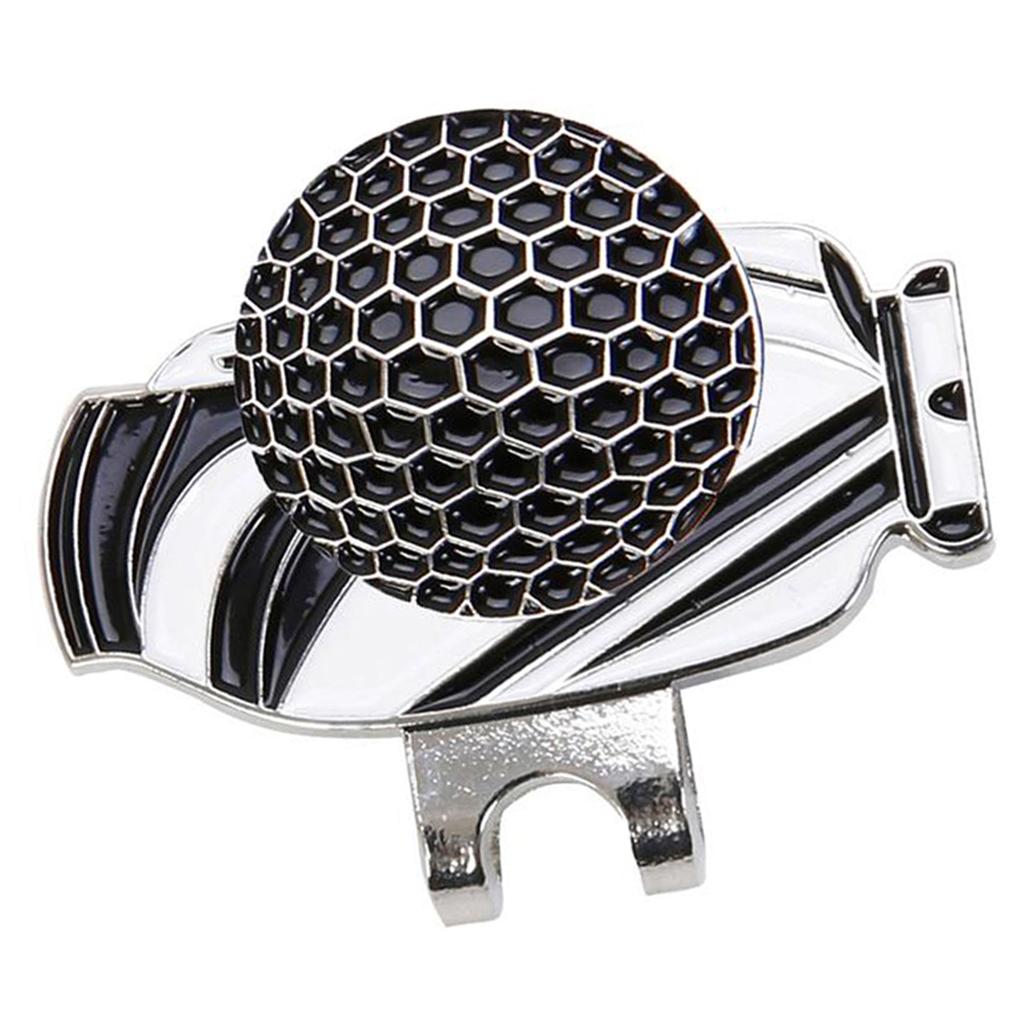 Golf Hat Clip with Magnetic Golf Ball Marker Golf Cap Clip With Golf Bag Pattern Belt Tie Decoration