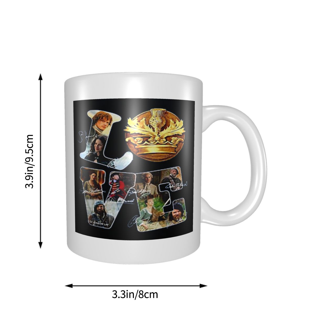 Love Outlander Tv Series Signature Mug Coffee Cup Coffee Mug Grandma Skull Coffee Cup