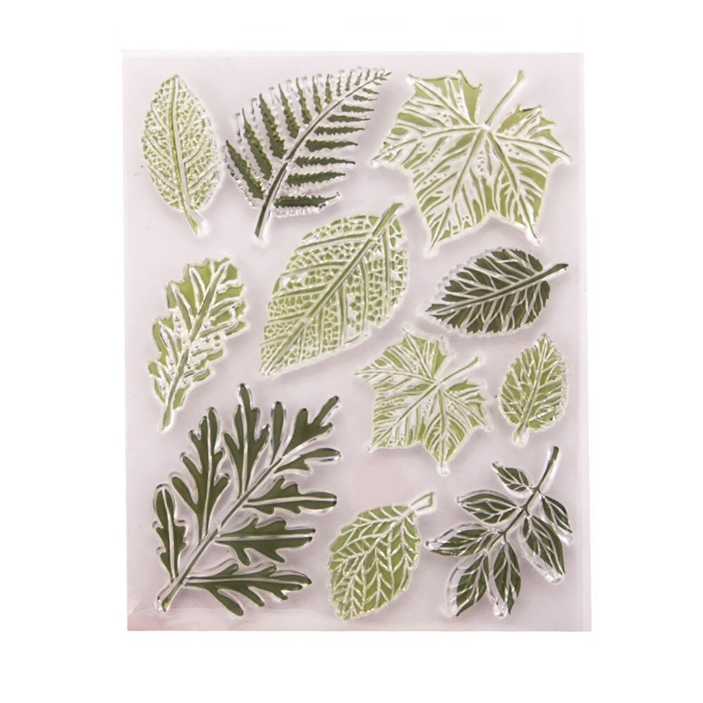 Green Leaf Clear Rubber Stamps Plant Transparent C... – Grandado