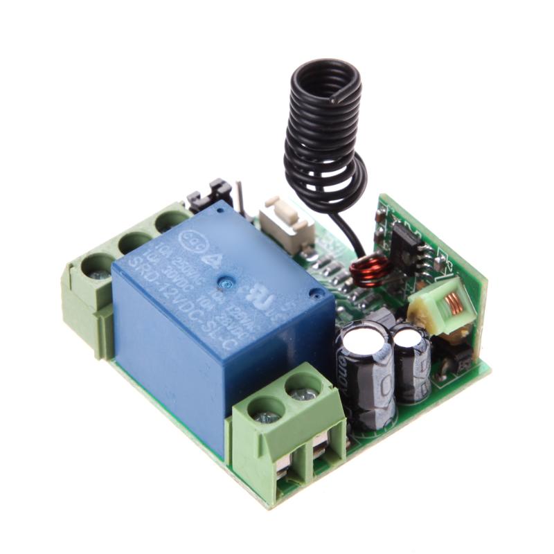 DC12V DC12V 10A 1CH Wireless Remote Control Switch Transmitter with Receiver 35 mm * 32 mm * 17 mm Transmitter with battery