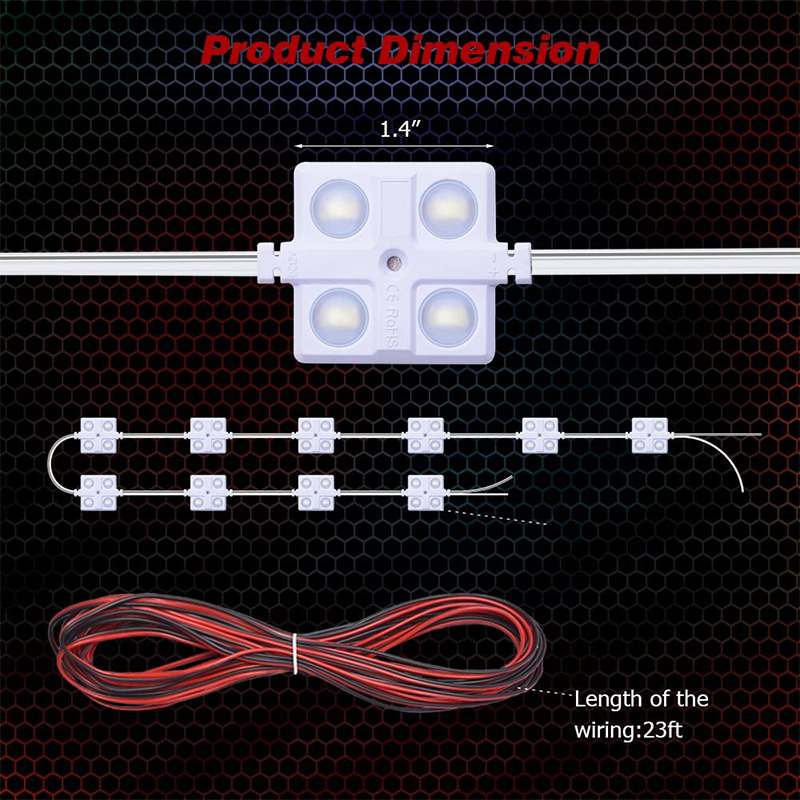 Led-modul SMD 5050 4 LED DC12V LED-Module Wasserdicht IP67 DIY Werbung Super Helle Brief Beleuchtung