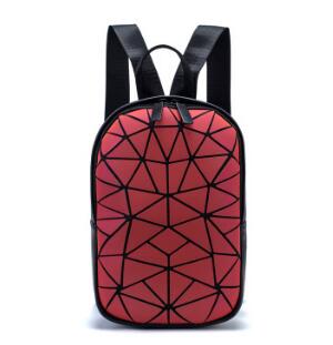 Luminous geometric rhombus bag women's all-match handbags multi-function shoulder bag backpack wallet chest bag: 625-2