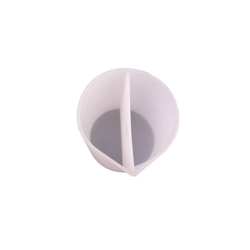 Clear Silicone Epoxy Resin Mixing Cups Distribution Measuring Cup DIY Epoxy Resin Tools for Jewelry Making Hobby Craft: 2 holes White