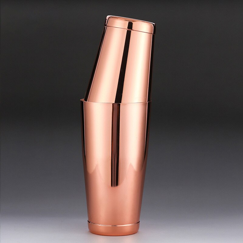 Boston – Shaker à Cocktail, plateaux à secouage pondérés, plaqués or/cuivre, finition noire/miroir, outils de bar haut de gamme: Copper Finish